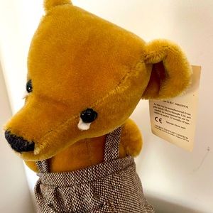 Vintage Merrythought Limited Edition Mohair Teddy Bear W/Slingshot W/ Tags Stand